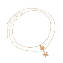 Convertible Body Chain Adjustable Length for Bikinis, Travel & Music Festivals with Alloy Pendant