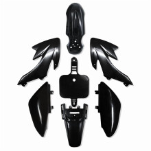 Kit de plásticos CRF50, piezas para pit bike, carenados y guardabarros para CRF50XR50SSR110 107 125MX650MX500Piranha Baja Negro