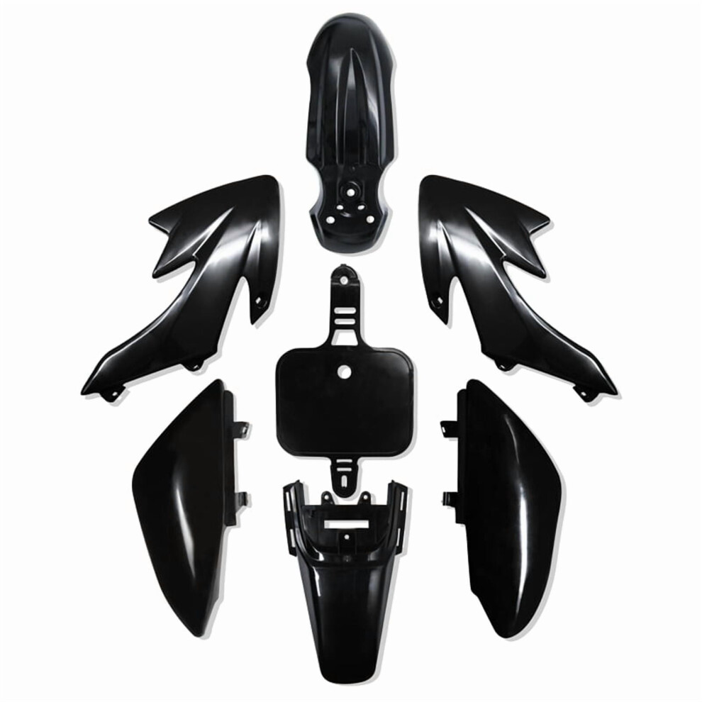 Crf50 Plastics Kit Pit Bike Parts Fairings Fenders For Crf 50 Xr 50 Ssr 110 107 125 Mx650 Mx500 Piranha Baja Black 9340959120925