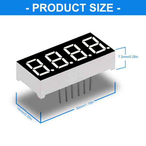 LED Display Screen for Microwaves and Refrigerators 4-Digit 2