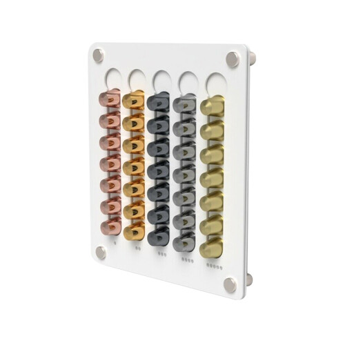 (White) Wall-Mounted Acrylic Coffee Capsule Rack