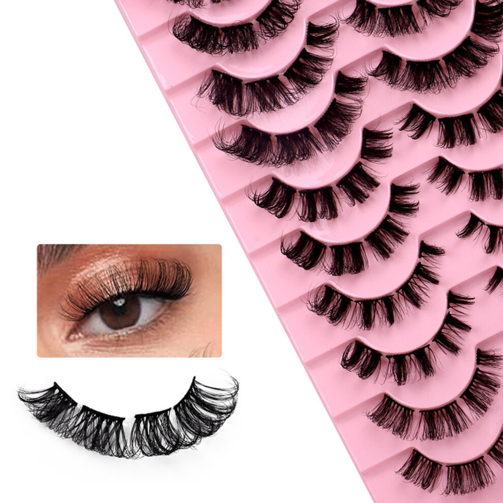 Penghui-Toys (Dd05-15) 10 Pairs False Eyelashes Pack Multilayered Bushy Russian Dd Curl Lashes Eye Makeup Accessory