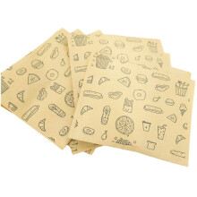Bolsas de papel Kraft para sándwiches, antigrasa, paquete de 100 unidades, 15 x 17 cm.