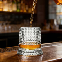 Verre à whisky en cristal rotatif à 360, 35 cl