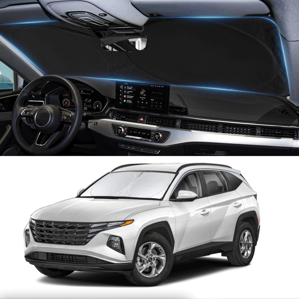 Sunshade For 2019Â2024 Hyundai Santa Fe Windshield 9107258638328
