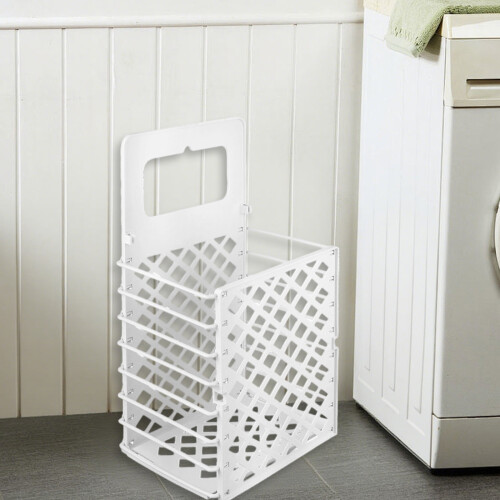 Panier de rangement mural en maille gris blanc beige