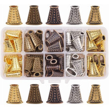 Antique Silver Plated Alloy Bead Cones 80 pcs 18x16.5x7mm