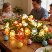 Paasei-lichtslinger met meerdere kleuren, 30 LED's, 5 meter