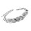 Pulseira de liga metálica com folha dourada e prateada (1 peça) 1
