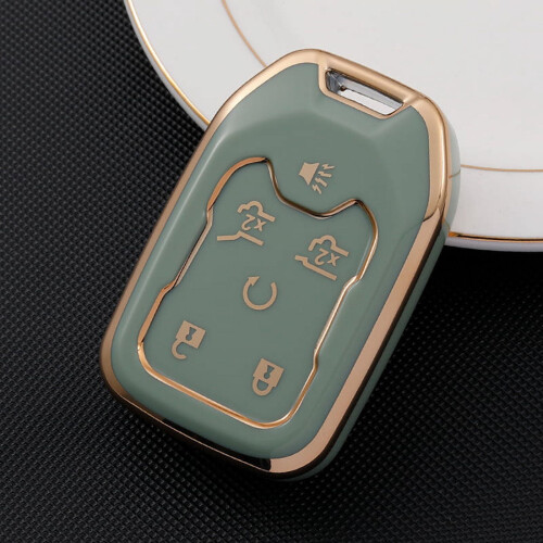 Étui à clés de voiture YUKON SIERRA, bordure dorée, ensemble de 2 pièces