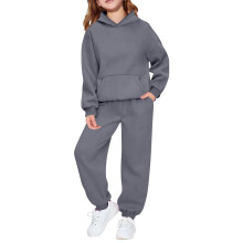 Kids Winter Hoodie and Jogger Set Soft Casual Athletic Wear