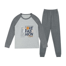 Boys Thermal Pajamas Long Sleeve Two-Piece Set with