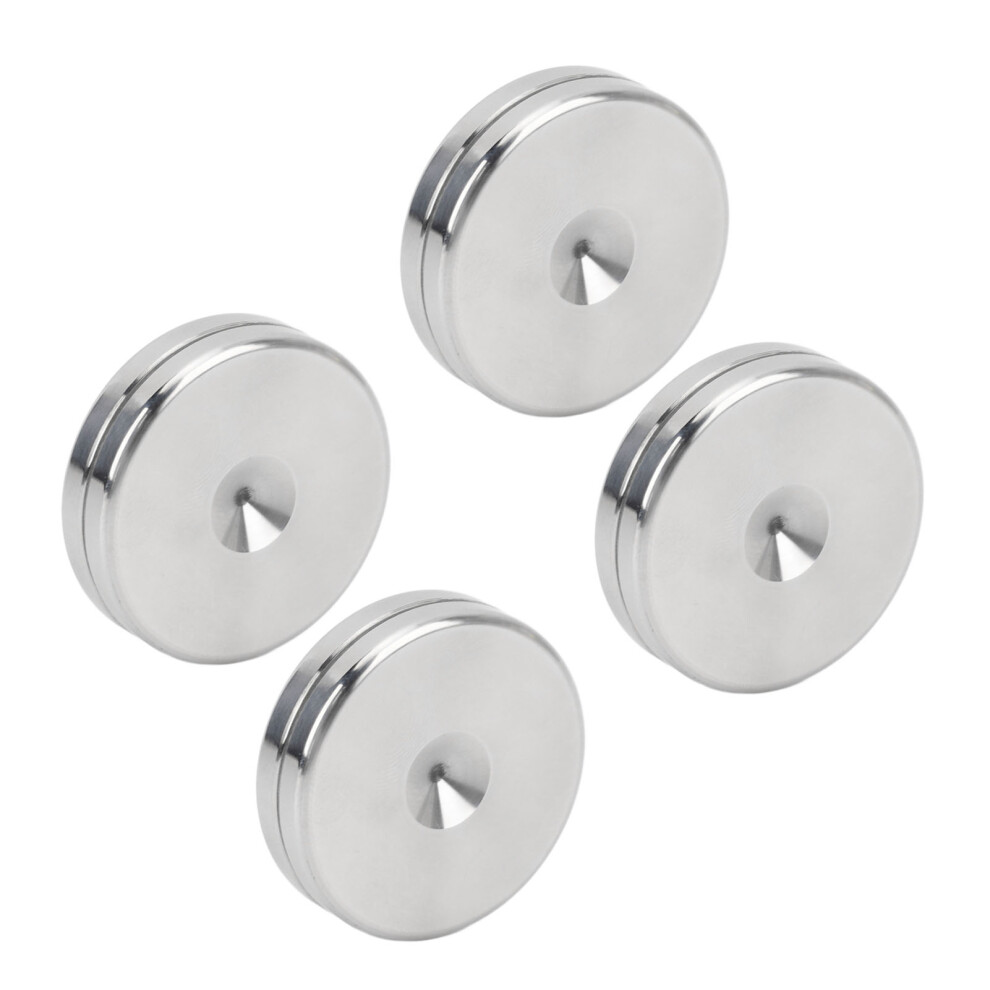 4Pcs Stainless Steel Rubber Speaker Isolation Feet 38Mm Shockproof Pads 4971391280769