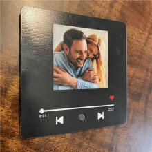 Photo Music Box Fridge Stickers Customized Music Fridge Stickers Replaceable Photo Anniversary Gift Couple Present B