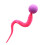 Kattleksaksboll med svans Larv Rosa 1