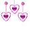 Heart Frame Light with Sequin Accent 3 pcs Purple 7.5 in 1