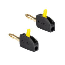 Conectores banana de 4 mm com terminais de conexão rápida de 32 A
