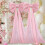 Fundă de satin Valentine's, fuchsia, roz pastel, mare 1