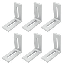 L-formad hörnkonsol i aluminium, 2-spår, 3-1/8" x 3-1/8" x