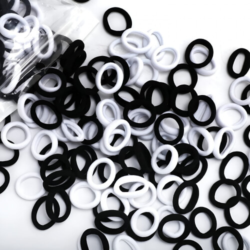 Elastici per capelli in cotone per bambini, 200 pezzi, 2,5 cm