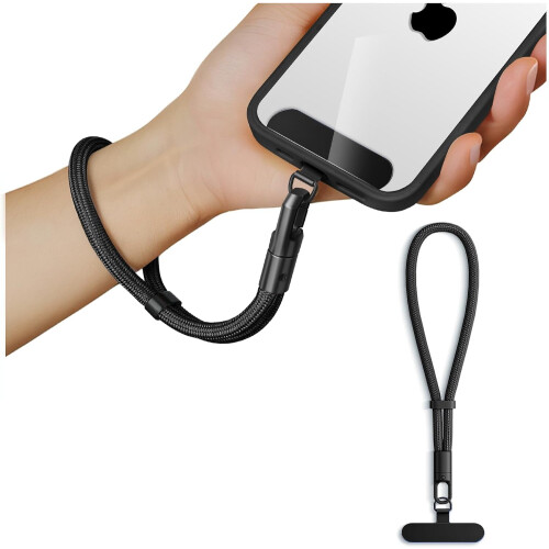 Alça de pulso antifurto para celular, compatível com capas de iPhone e câmeras.