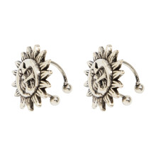 Boucle d'oreille en forme de soleil pour femme, en alliage, 1 pièce