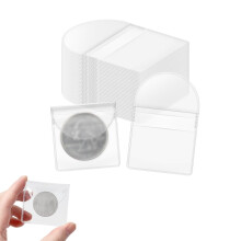 Münzhüllen, transparent, 2 x 2,2 Zoll, 50er-Packung
