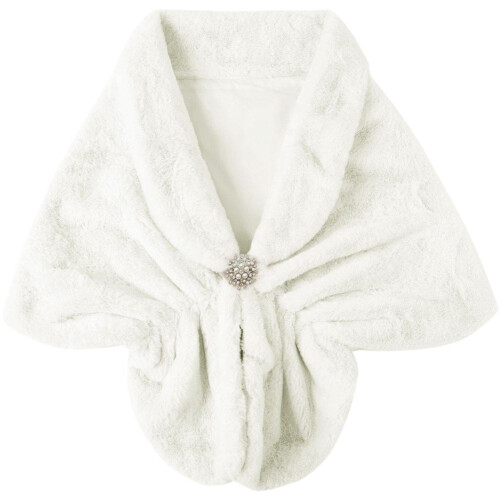 Xale feminino com pérolas e strass, 1 peça
