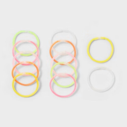 Bracelets lumineux multicolores (12 unités)