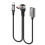 Divisor USB-C de aluminio de 25 cm, macho a hembra. 1