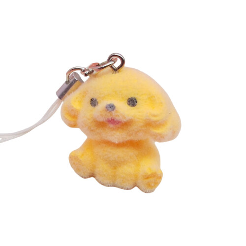 Flocking Resin Nøglering Vedhæng – 7cm, 12 Styles