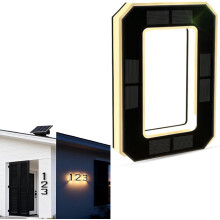 Solar-LED-Hausnummern, schwarz-weiß