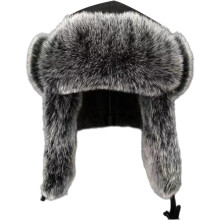 Unisex-Trappermütze mit Fellfutter, winddichte Wintermütze mit Ohrenklappen