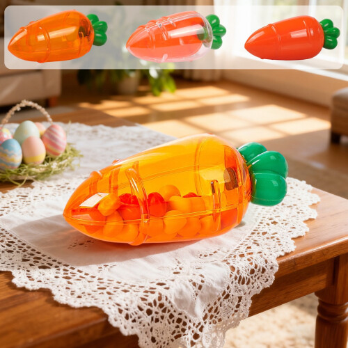 Caixa de doces de cenoura de Páscoa laranja 4,72 x 1,97 polegadas