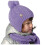 Conjunto de inverno infantil em tricô: gorro, cachecol e luvas. 1