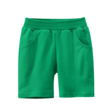 AWZXDE Shorts For Boys And Girls Solid Color Casual Cargo Shorts Elastic Waist Comfortable Summer Play Shorts Green,8-9 Years
