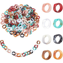 240pcs Acrylic Linking Rings (30mm, 8 Colors) for DIY Purse, Bag, Eyeglass Chain, Jean Chain – Compatible with Craft Making