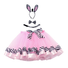 AWZXDE Girls Solid Color Double Layer Tutu Skirt For Girls Animal Series Show Dress Mesh Tutu Performance Skirt Light Pink