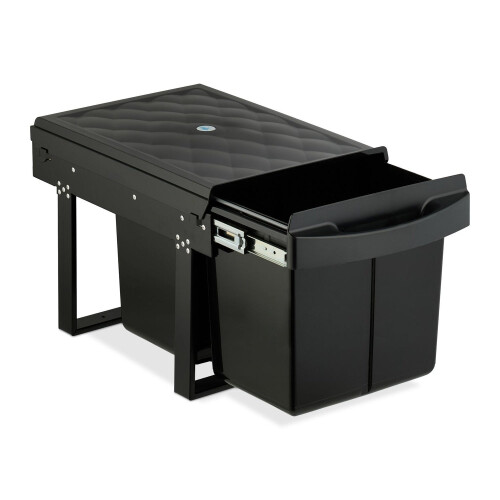 Pull-Out Waste Bin, Black - Space-Saving Kitchen Solution