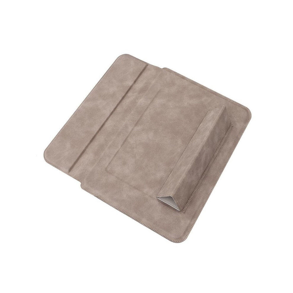 14.1 To 15.4Inch Thin Laptop Sleeve With Stand, Ergonomic Keyboard Support, Waterproof Leather Case Light 9357860034449