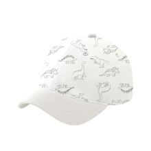 AWZXDE Adjustable Kids Baseball Hat Dinosaur Print Sun Hat For Boys Girls Toddler Outdoor Daily Casual Wear Breathable White