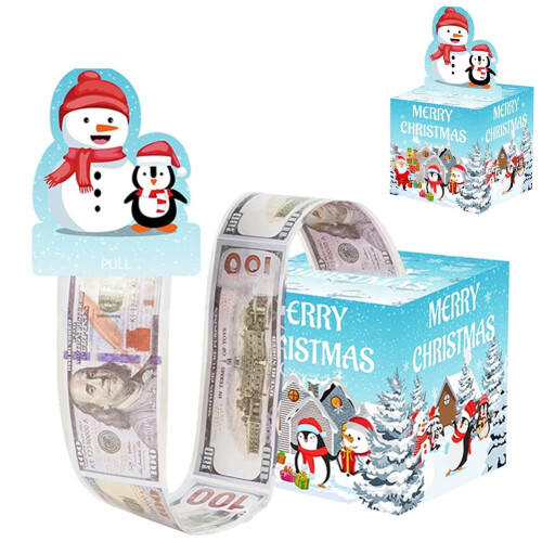 Weihnachtsmann-Windel-Verlosungsbox mit 50 Karten