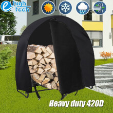 40” Log Hoop Firewood Rack Cover Heavy Duty Waterproof UV Protector Holder Round