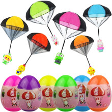 6 Pack Easter Eggs with Parachute Toys Throwing Toy for Kids Boys Girls Easter Basket Stuffers Fillers Gifts Party Favors