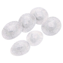 Hat For Dolls 6Pcs Silver Cloth Western Style Cowboy Hat For And Photography