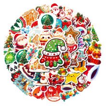 50 Weihnachts-Vinylaufkleber – Festlicher Kuchen, Kekshaus