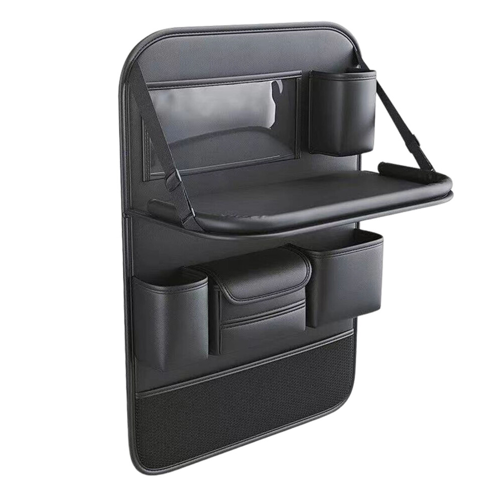 Car Backseat Organizer Leather Foldable Tray Tablet Holder 962125583137