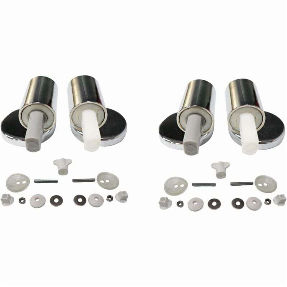 Pack Traditional & Contemporary Toilet Seat Replacement Kit With Quick Release Soft Close Hinges, Top Fixing Hinges 9180479751625