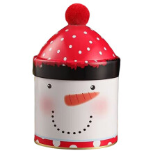 Christmas Cookie Tins Christmas Candy Tin Box Round Candy Cookie present Box Metal Cookie Storage Container for Christmas Party Decoration Supplies