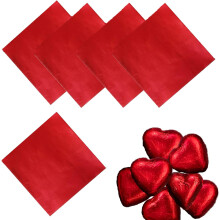 100PCS Foil Candy Wrappers, 6 x 6 Inch Candy Wrappers, Pink Foil Candy Wrapper for Chocolate Bar Wrappers for DIY Candies, Chocolate, Cake (Pink)